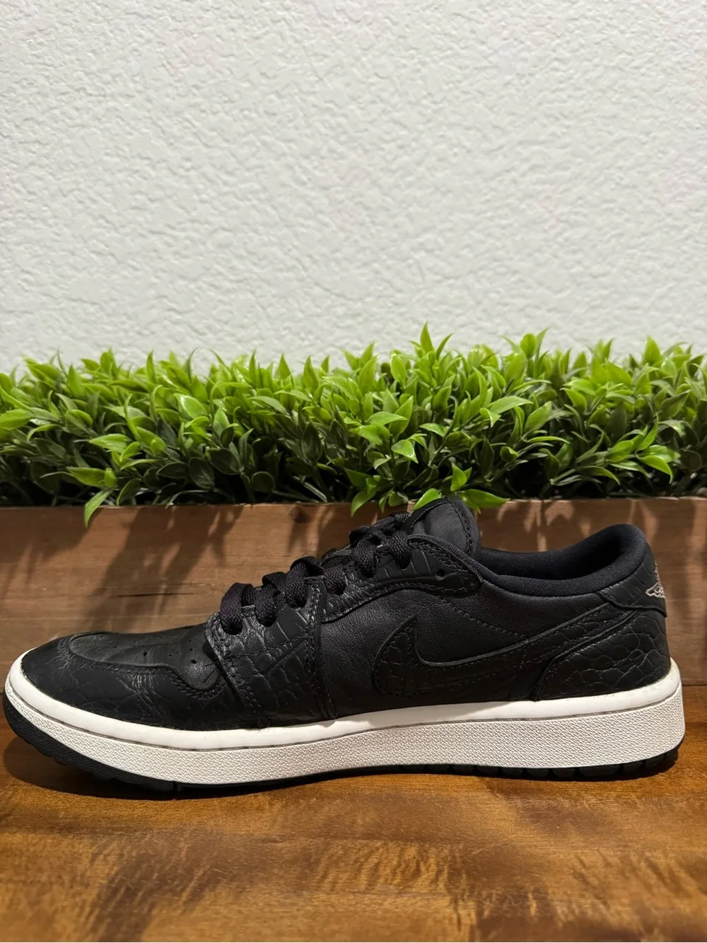 Nike Air Jordan 1 Low G Black Crocodile Golf Shoes DD9315-003 Mens Size 9